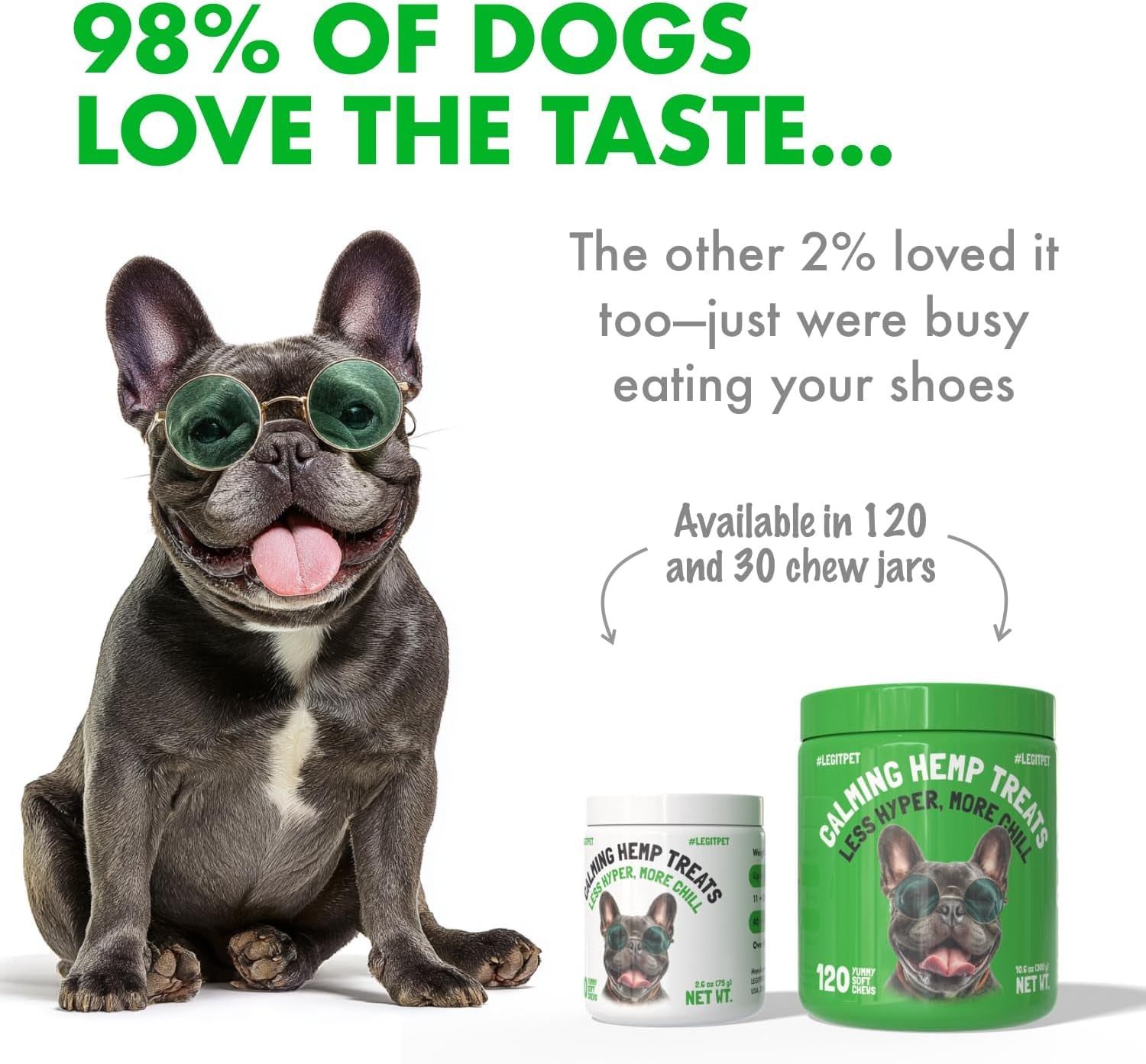 Calming Hemp Treats for Dogs Made in USA Organic Hemp Natural Separation Aid Helps Barking, Chewing, Thunder, Fireworks, Aggressive Behavior Soothing Stress Relief Natural Relaxation 120 Chews