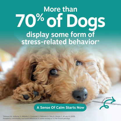 Zesty Paws Vet Strength Calming Chews for Dogs - Soothing Soft Chews with Smoked Turkey Flavor, 90 Count
